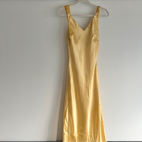 Anthropologie Dresses & Skirts - Anthropologie Sleeveless V-Neck Midi Slip Dress Size Small in Golden Canary